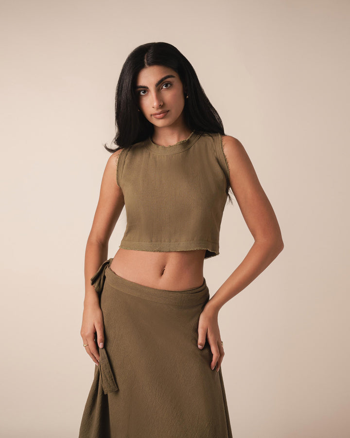 Maya Top - Masala Green