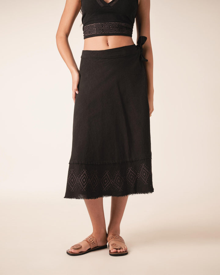 Havana Wrap Skirt - Black